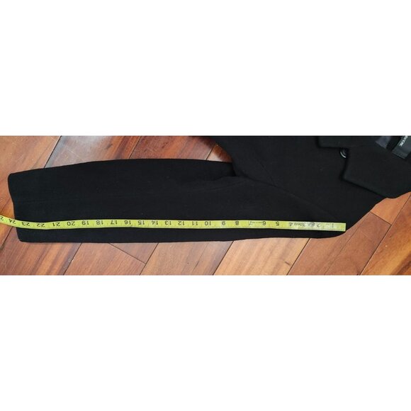 Jones New York Women’s Wool Blend Long Coat Black Double Breasted Belted Back 4 - Picture 14 of 15